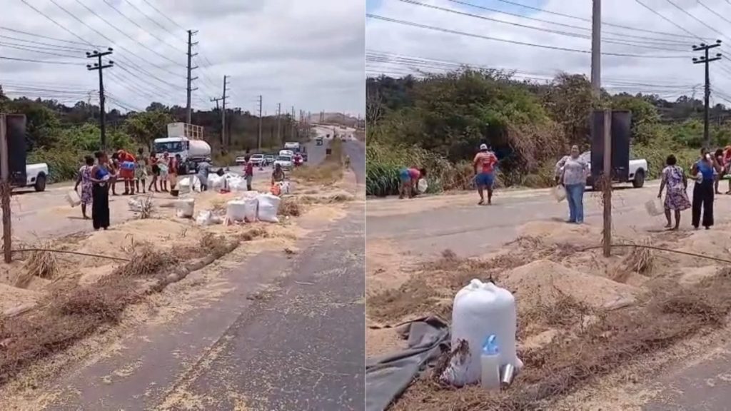 Carreta tomba e derrama soja na BR-135, próximo ao Porto do Itaqui, em São Luís